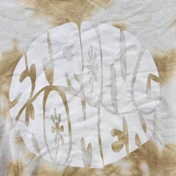 Womens IML Tan Tie Dye Sweatshirt Strong Women Crewneck Long Sleeve Size S - Picture 2 of 7